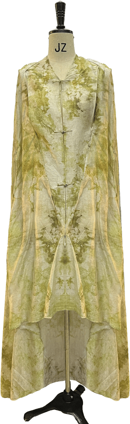 對(duì)襟式扎染女長(zhǎng)衫