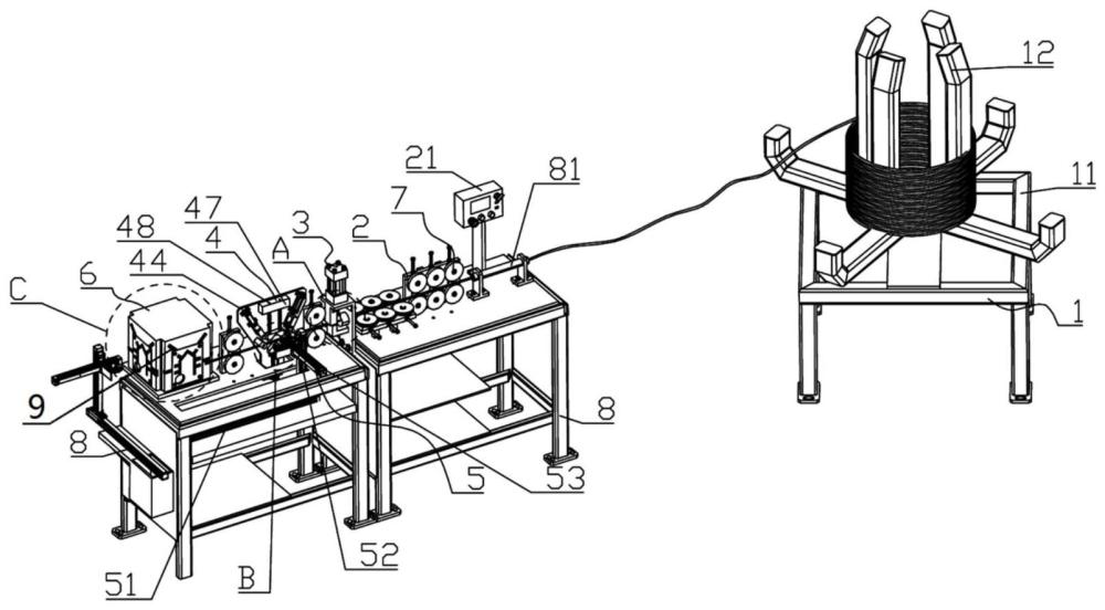 一種適用于新能源汽車(chē)扁線電機(jī)繞組扁線折彎成型裝置