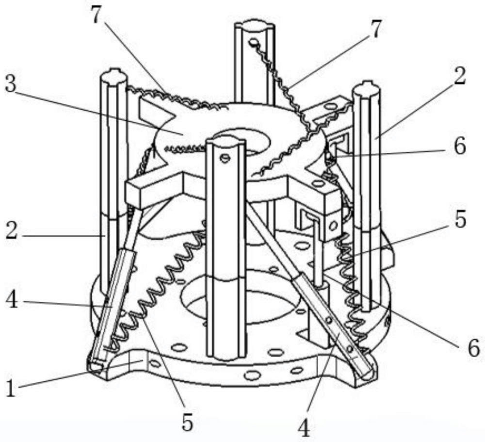一種基于四桿張拉整體結(jié)構(gòu)的兩自由度并聯(lián)調(diào)整平臺機構(gòu)