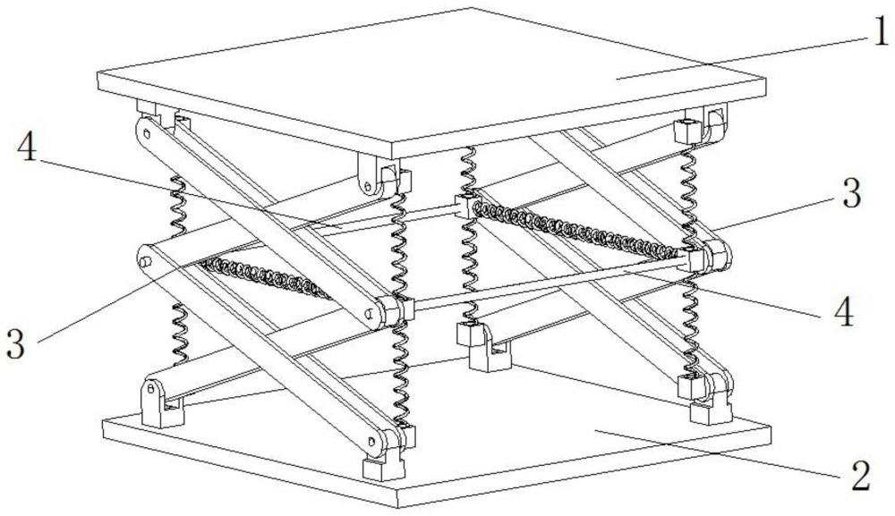 一種具有負(fù)剛度特性的多層張拉結(jié)構(gòu)減震平臺(tái)機(jī)構(gòu)