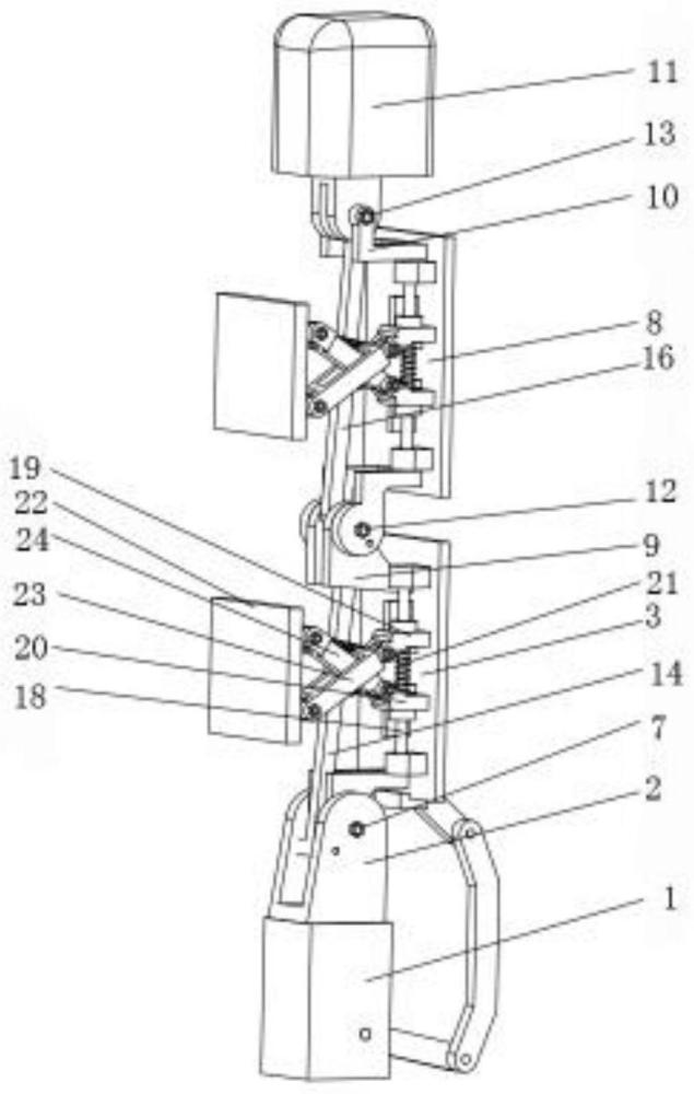 一種基于兩桿張拉適應性機構(gòu)的仿人手指裝置