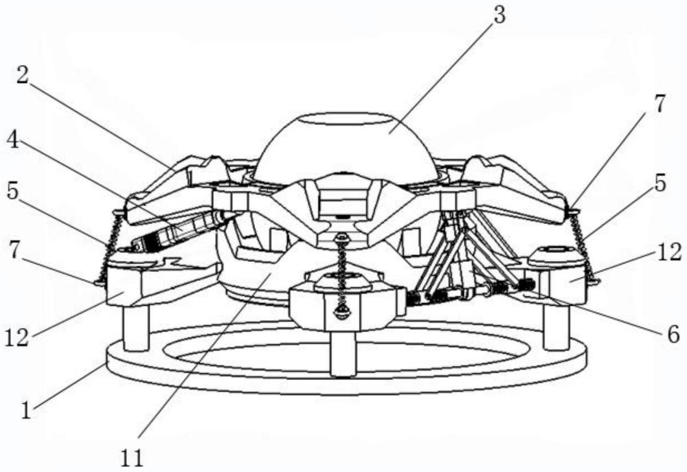 一種基于四桿張拉整體結(jié)構(gòu)兩自由度并聯(lián)調(diào)整平臺機構(gòu)