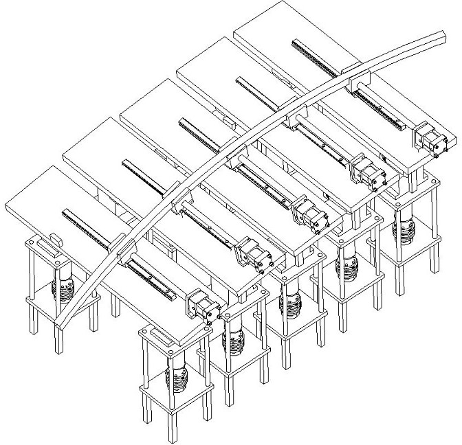一種拉壓結合式型材柔性三維拉彎成形工藝及裝置