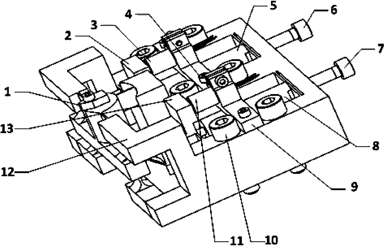 一種基于銳角直板型柔性鉸鏈的振動(dòng)輔助旋轉(zhuǎn)切削裝置